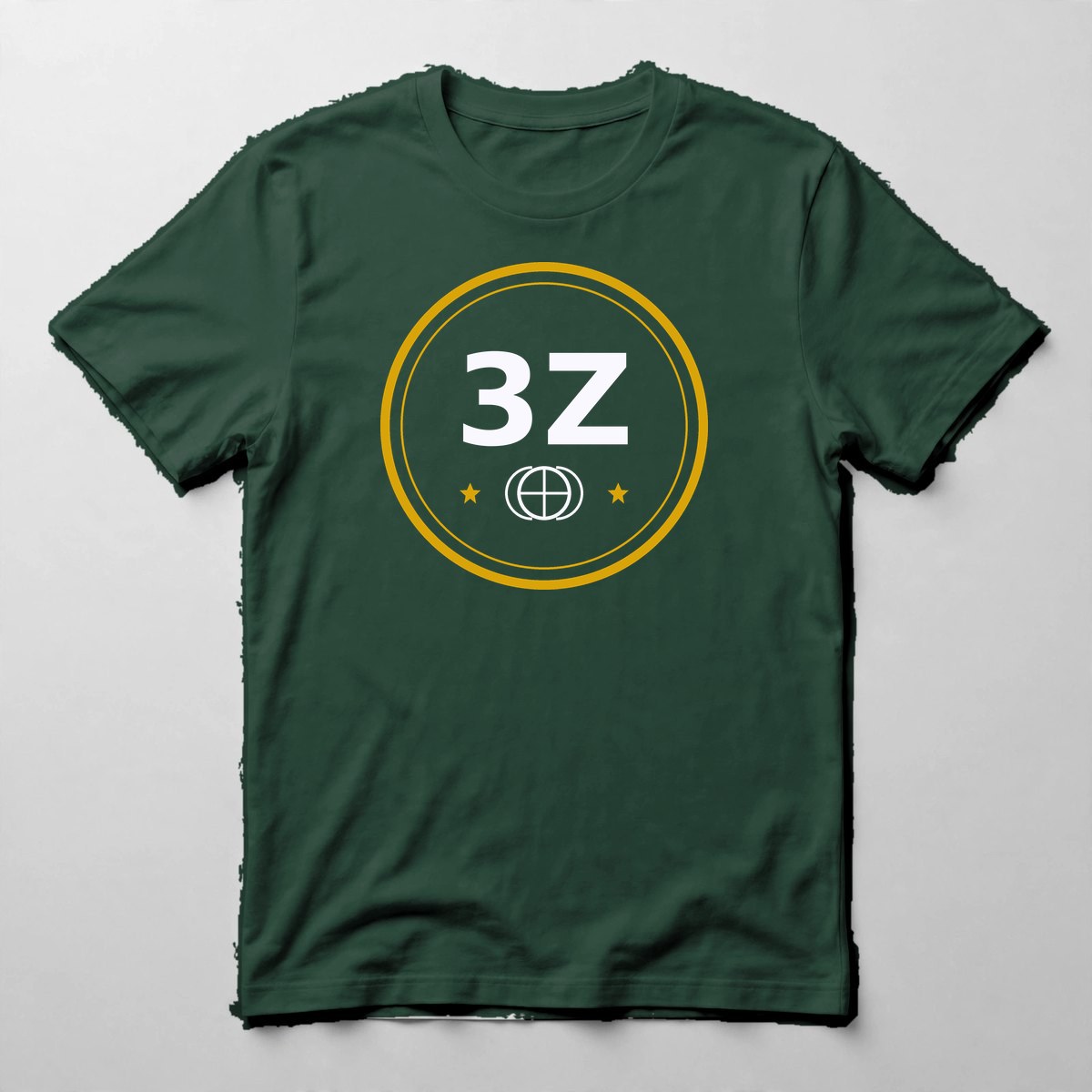 3Zilla Squad Monogram Tee — Tee in Forest Green with the printed design