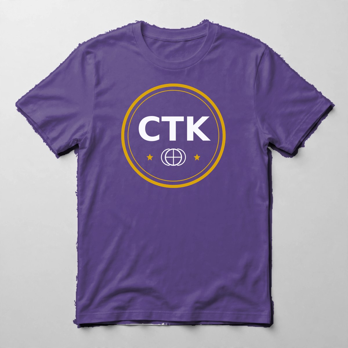 Christ The King Monogram Tee — Tee in Purple with the printed design