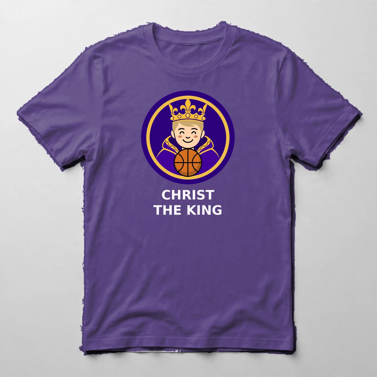Christ The King Tee — Tee in Purple with the printed design
