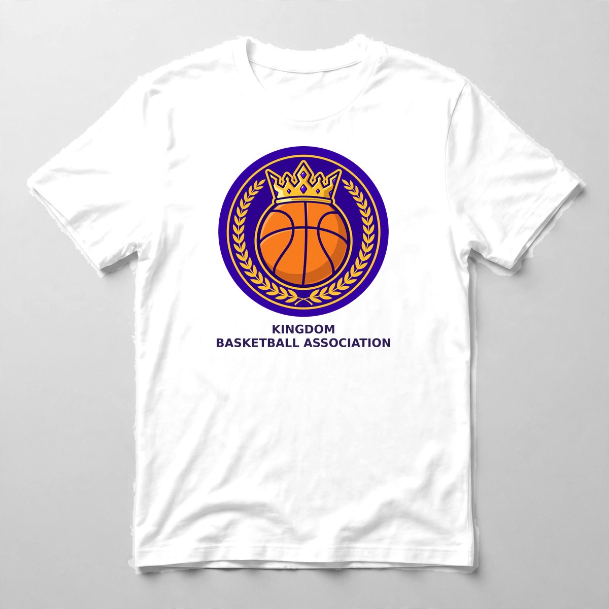League Tee — Tee in White with the printed design