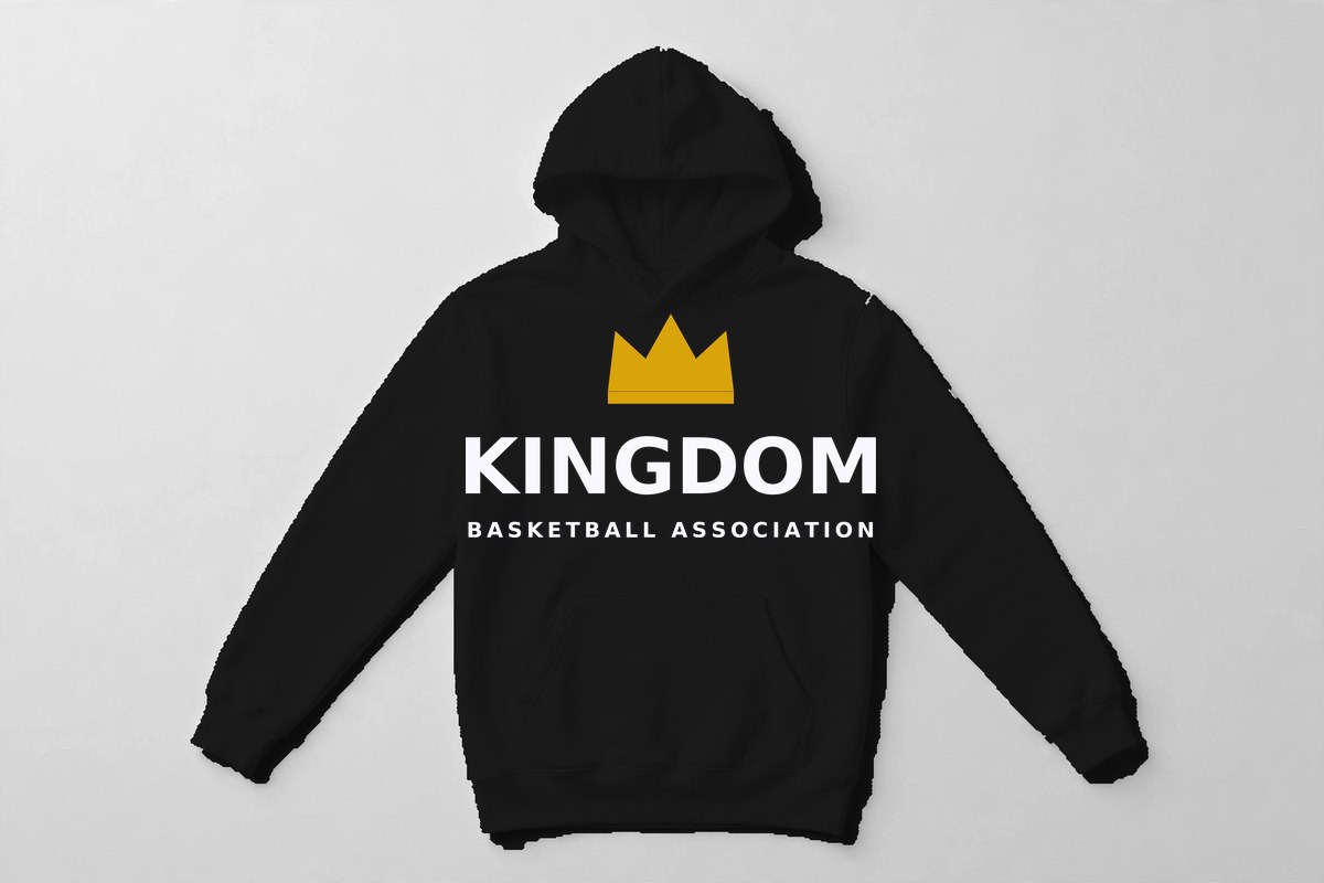 League Wordmark Hoodie — Hoodie in Black with the printed design