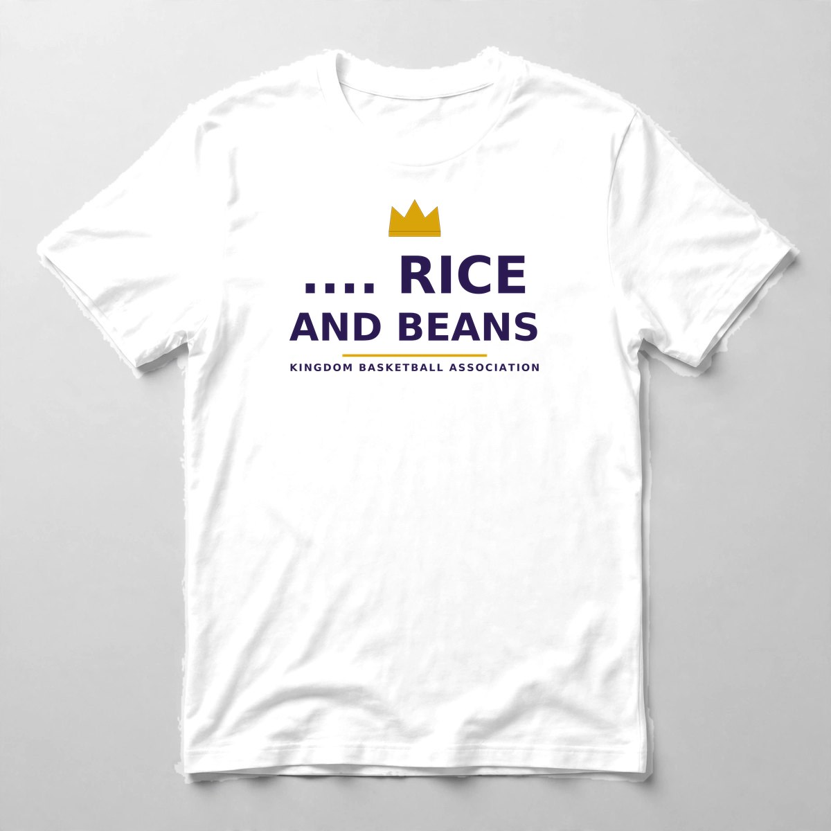 .... Rice and Beans Wordmark Tee — Tee in White with the printed design