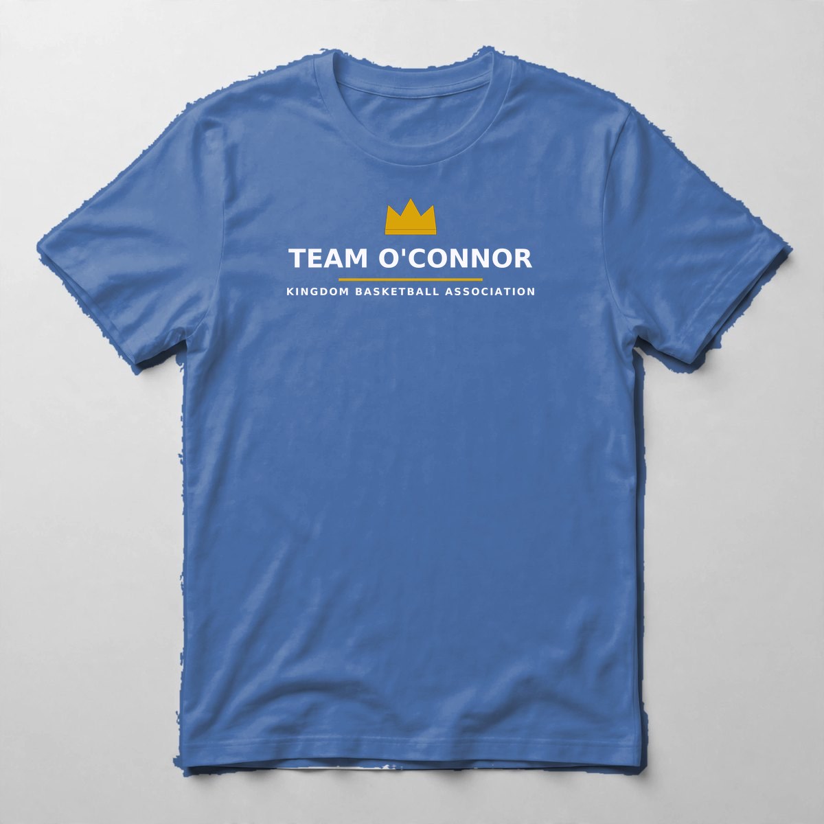 Team O'Connor Wordmark Tee — Tee in Royal Blue with the printed design