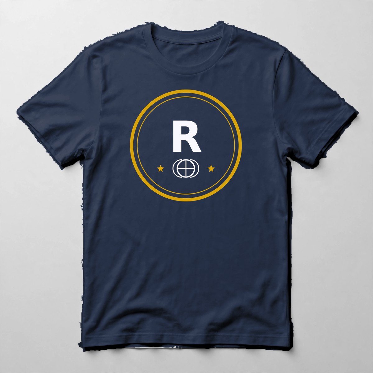 Team Ruah Monogram Tee — Tee in Navy with the printed design