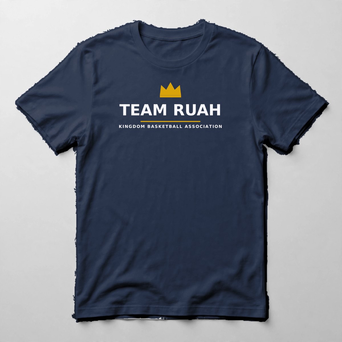 Team Ruah Wordmark Tee — Tee in Navy with the printed design
