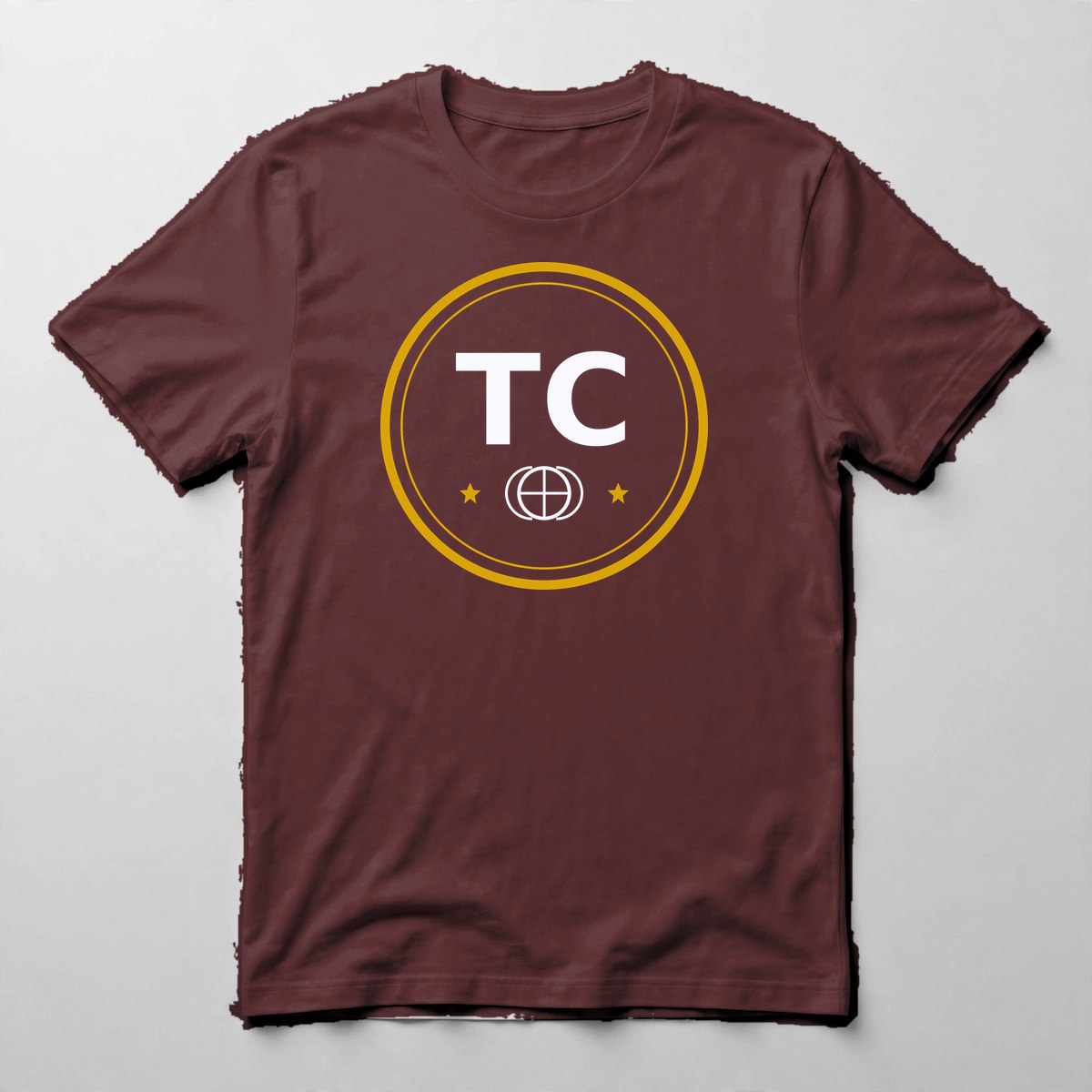 The REAL Tribal Chief Monogram Tee — Tee in Maroon with the printed design